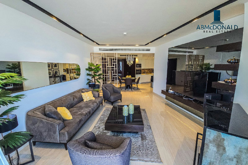 LUXURY 2-BEDROOM APARTMENT WITH PRIVATE TERRACE & PANORAMIC SEA VIEWS – WATER GARDEN CITY | BD 900 (Inclusive) – Slide 2