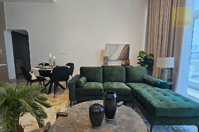 Lavish 1BR | Balcony | Semi‑Open Kitchen | Internet Included| Premium Facilities – Slide 2