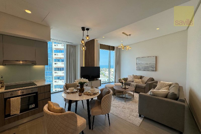 Bright. Stylish. Sea‑View 1 Bedroom in Seef. Weekly Housekeeping. - View 2